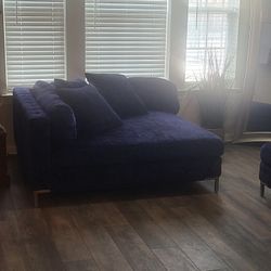 2 Pieces Blue Couch