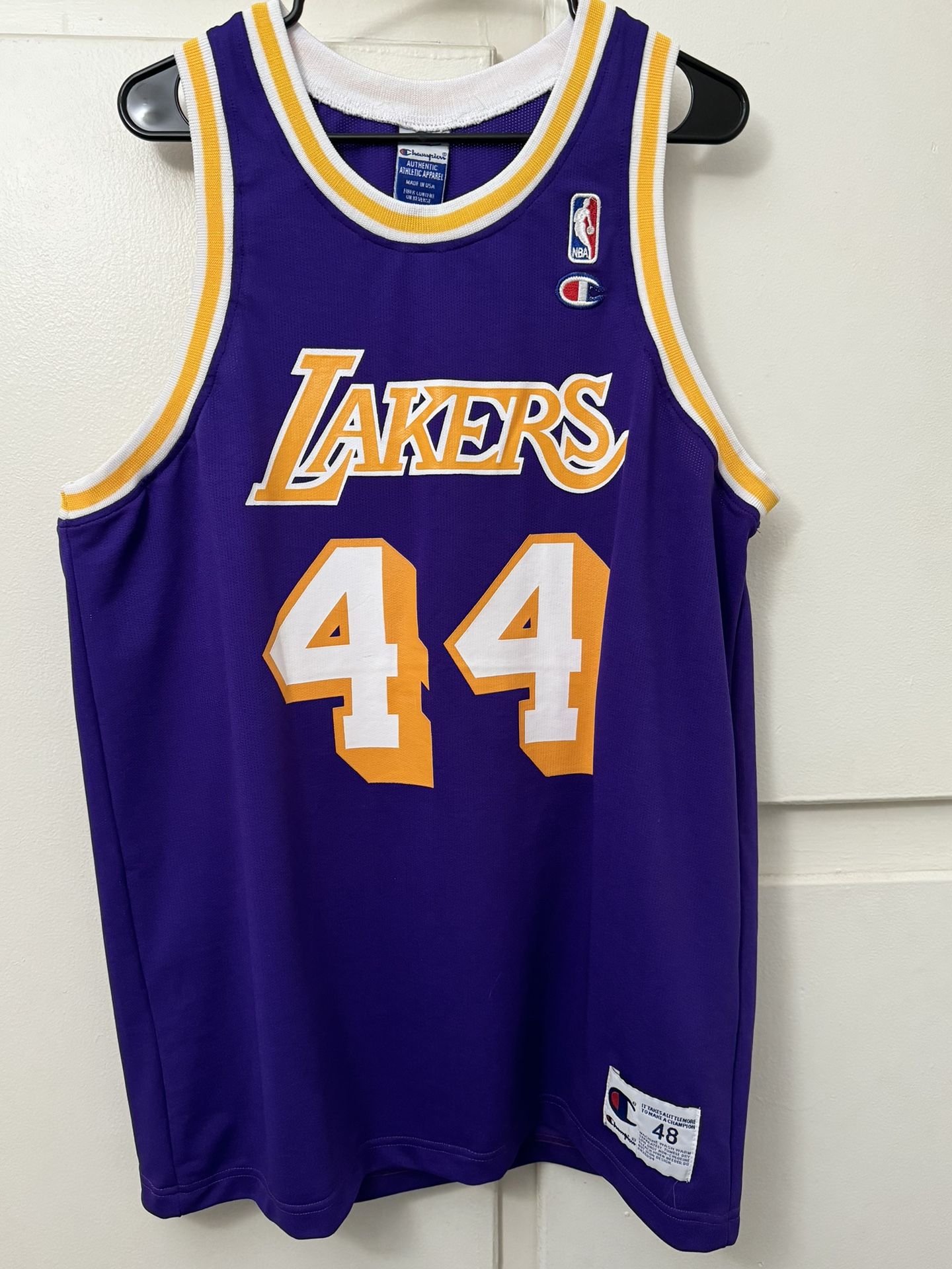 Los Angeles lakers Jerry West purple champion jersey XL 48