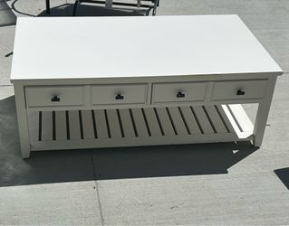 White coffee table