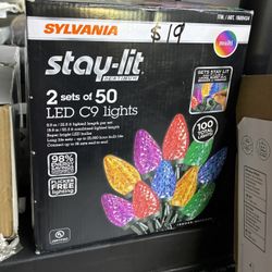 Sylvania Stay-Lit Platinum 2 Sets of 50 LED C9 Lights
