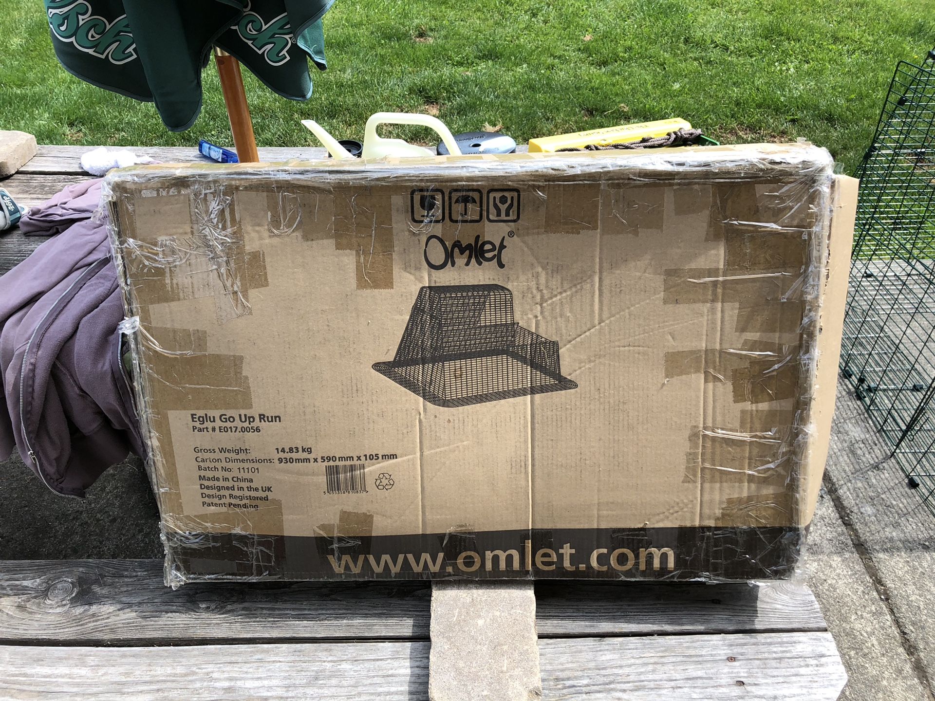 Omlet brand chicken coop run