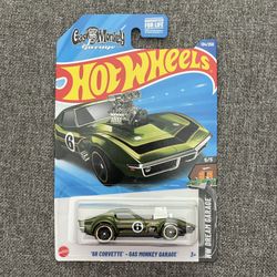 Hot Wheels 68 Corvette gas monkey garage Diecast Car
