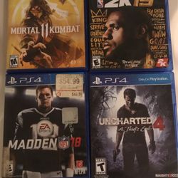 Ps4  Games Great Condition 