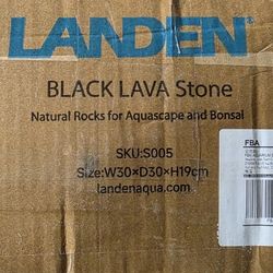 LANDEN 13 PIECE BLACK LAVA STONE AQUATIC ROCKS