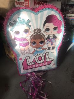 LOL party pinata with candies