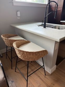 Woven Counter Stools (Set of 2)