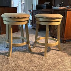 Pair Swivel Counter Height Stools