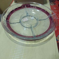 Princess House Botanero Wildflower 13  1/2"D.  2.3/8 " A  con tapadera