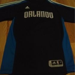 Boys Jersey Size Large 14/16 Adidas Black Blue White NBA Long Sleeve