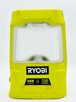 RYOBI P781 ONE+ 18V 330 LUMENS LED WORK AREA LIGHT USB PORT USED TOOL ONLY