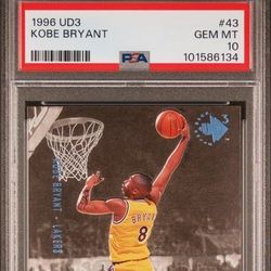 1996 UD3 Kobe Bryant ROOKIE card PSA 10