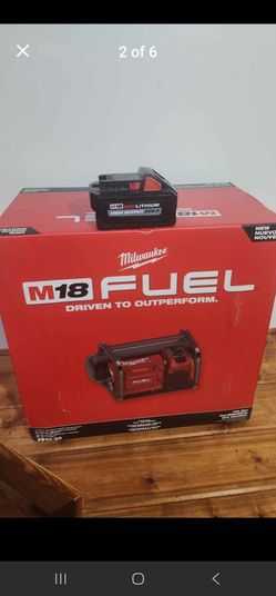 Milwaukee M18 'Fuel' 2 gallon compact quiet compressor, 'High Output' battery