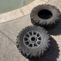 Front and rear spare tires for Polaris