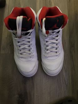 Jordan 5 Fire Red Slightly Used