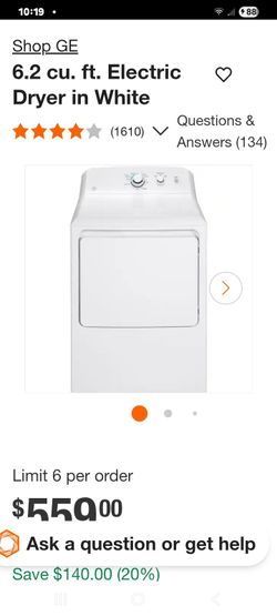 GE CLOTHES DRYER