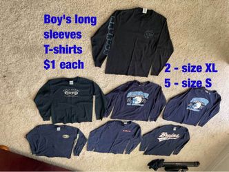 Boy's size S, long sleeves T-shirts  -  $.50  ea