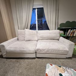 Cream corduroy comfy couch