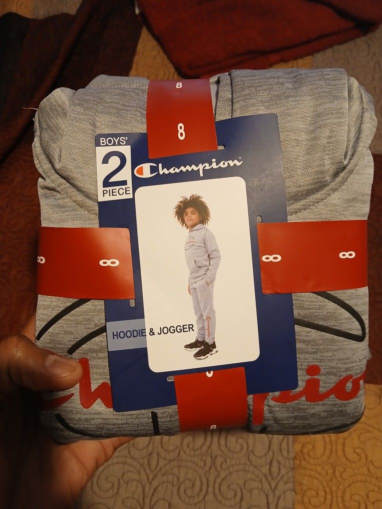 Boys Size 8 CHAMPION HOODIE & Jogger