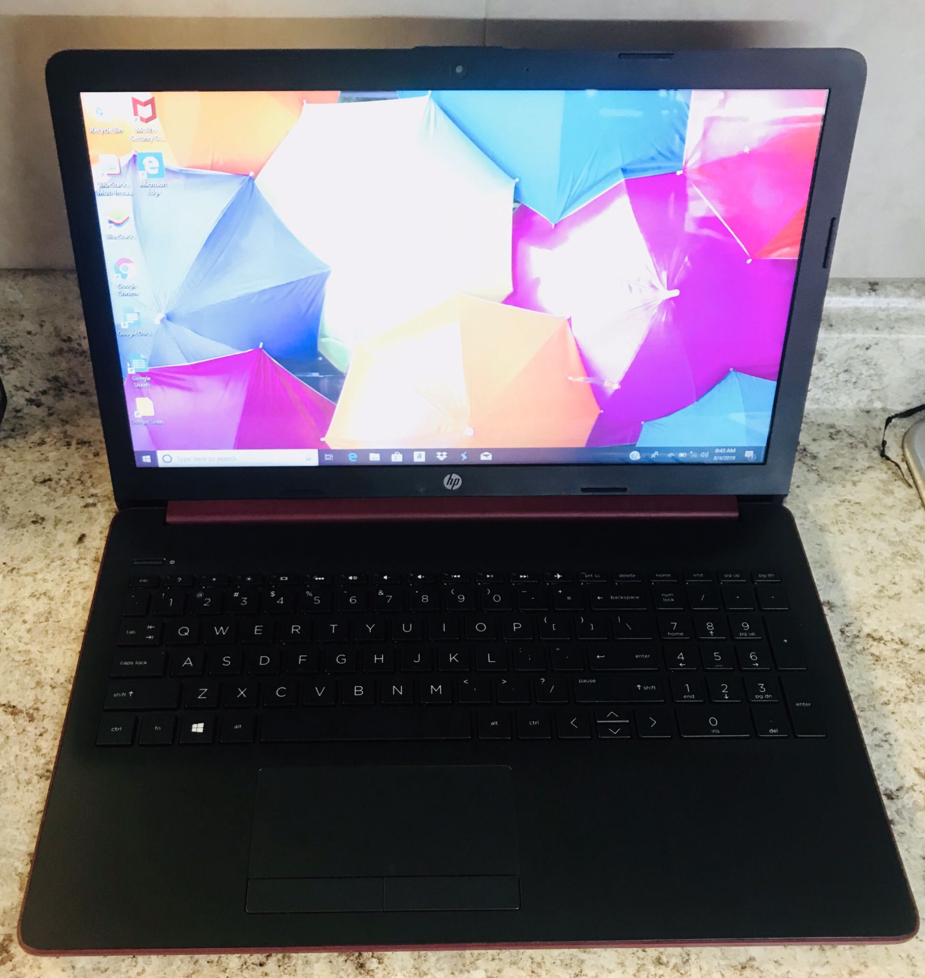 HP 15.6” Laptop Win10 4GB RAM 1TB HDD Burgundy