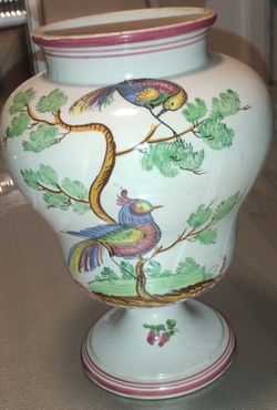 Hand Painted Italian Pottery Italian Vase '49