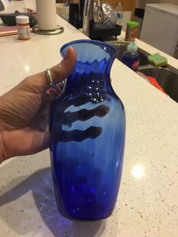Blue Cobalt Swirl Vase