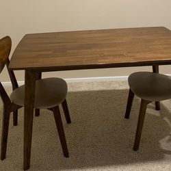 Mid century Table With 2 Chairs 