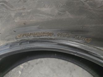 275/60R20 set of 4 Bridgestone tires