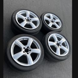 4 - 255/40r18 285/35r18 Stock Mercedes CLS550 S500 Wheels Rims Good Treads Tires !