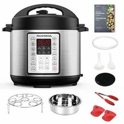 9-in-1 Electric Pressure Cooker, Slow Cooker, Rice Cooker, Steamer, Sauté, Yogurt Maker, Warmer & Sterilizer, Includes App With Over 800 Recipes, Stai
