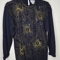 Regency Collection For Joyce Women's Vintage Sequin Sweater
