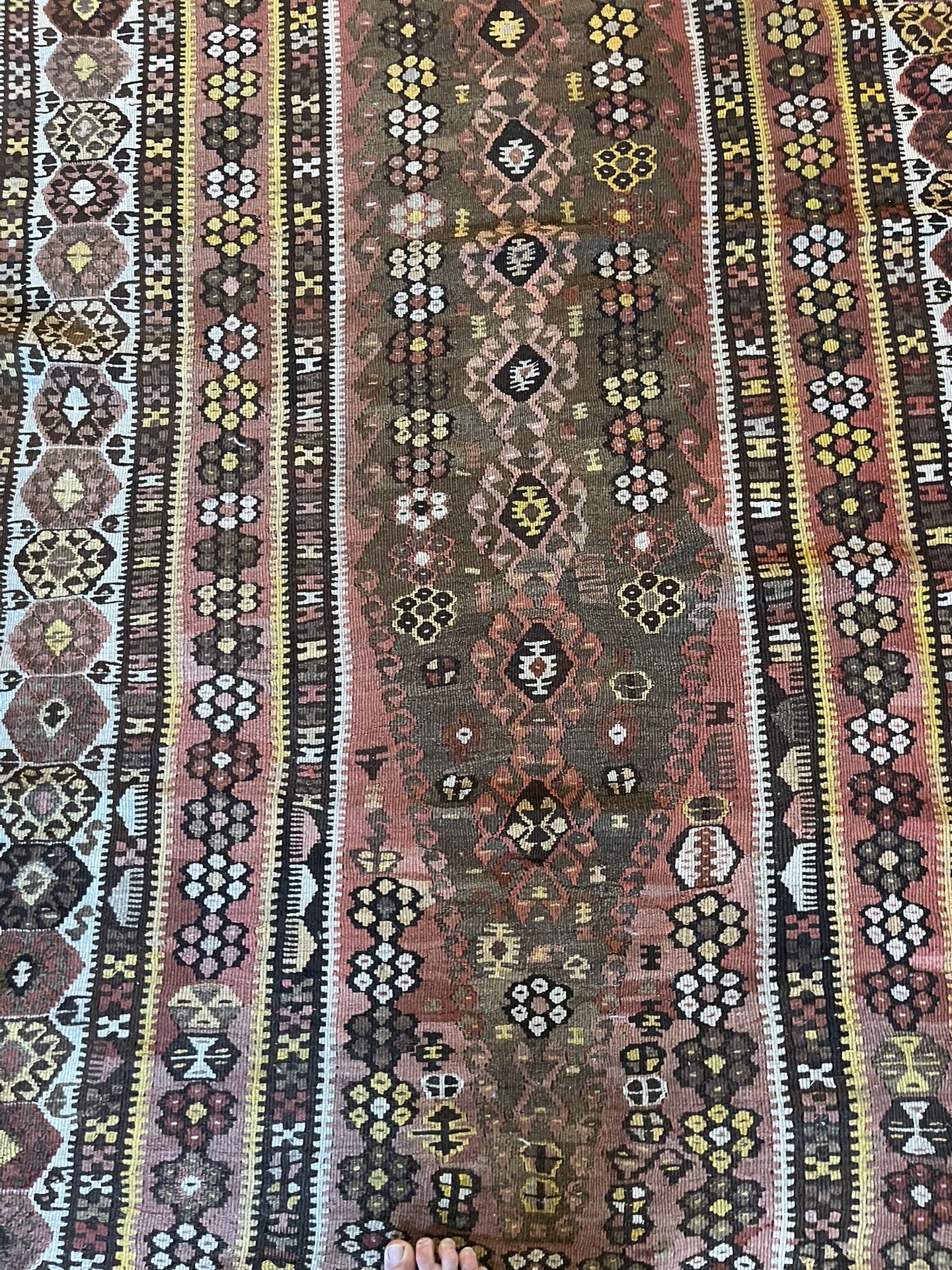 ✨ Vintage Kilim Rug – 131.5” x 54.5”