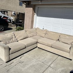 FREE DELIVERY ~ Pottery Barn Beige Sofa 3 Piece Sectional Couch