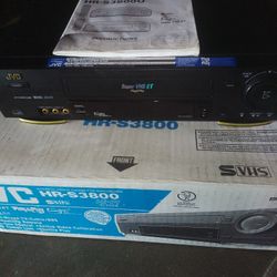 JVC HR-S3800U Super VHS (S-VHS) VCR - High Fidelity / Perfect for Digitizing Tapes
