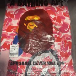BAPE ABC  Camo Shark Full Zip Hoodie Pink 