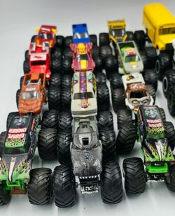 Huge Lot Of 46 Hot Wheels Monster Jam Trucks 1:64 - No Duplicates - Used