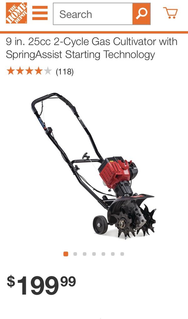 Troy-Bilt 9 in. 25cc 2-Cycle Gas RotoTiller Cultivator ...