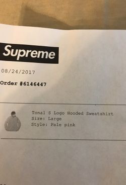 Supreme Hoodie Pink S logo