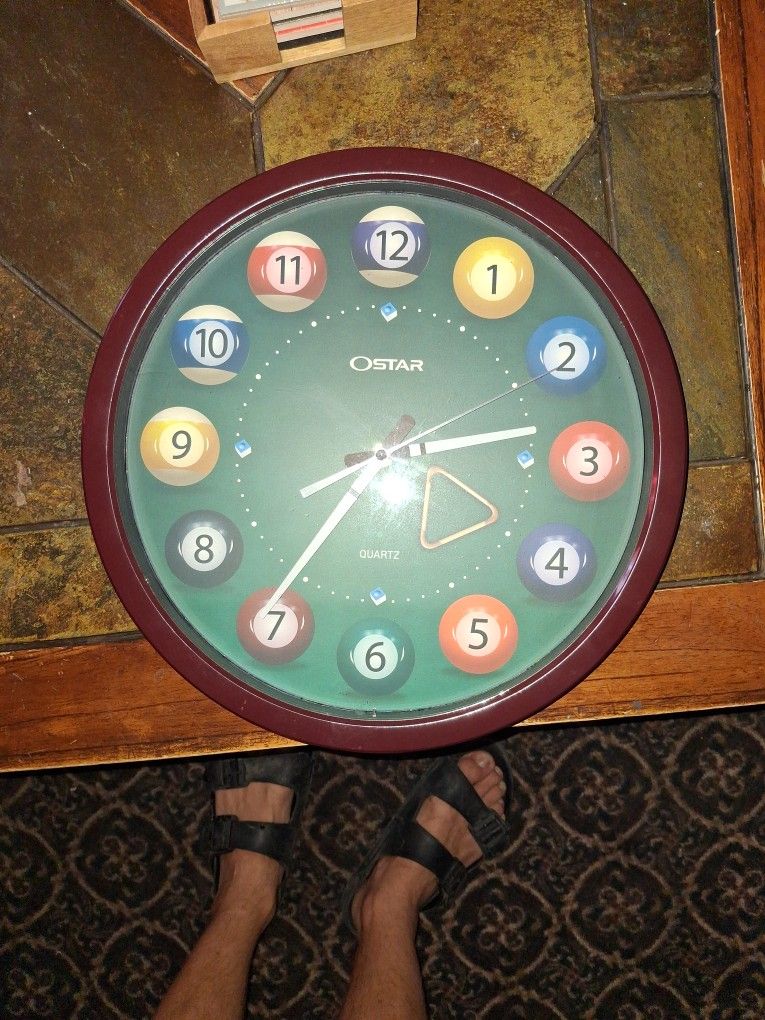 Clock Pool Table
