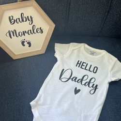Personalized Onesies And Last Name Frame 