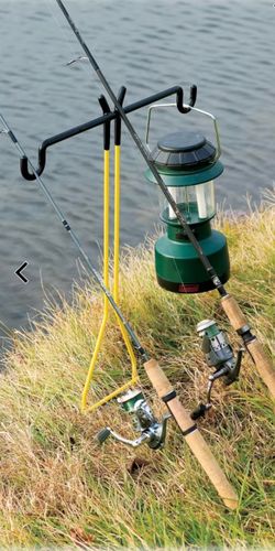 Multi-Rod Fishing Rod Holder Stand: RITE-HITE Bank Fishing Dual-Rod Holder - Holds Two Fishing Rods & Reels at The Optimum Angle. Great for Bank Fishi