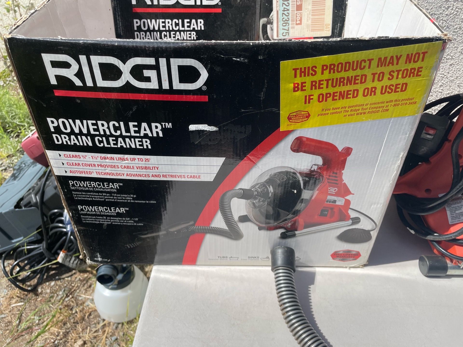 Ridgid power drain cleaning