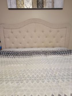 Beige Queen size headboard 64" across  and 58" height