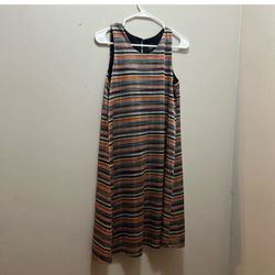 AKA New York Orange Brown Maxi A-line Dress