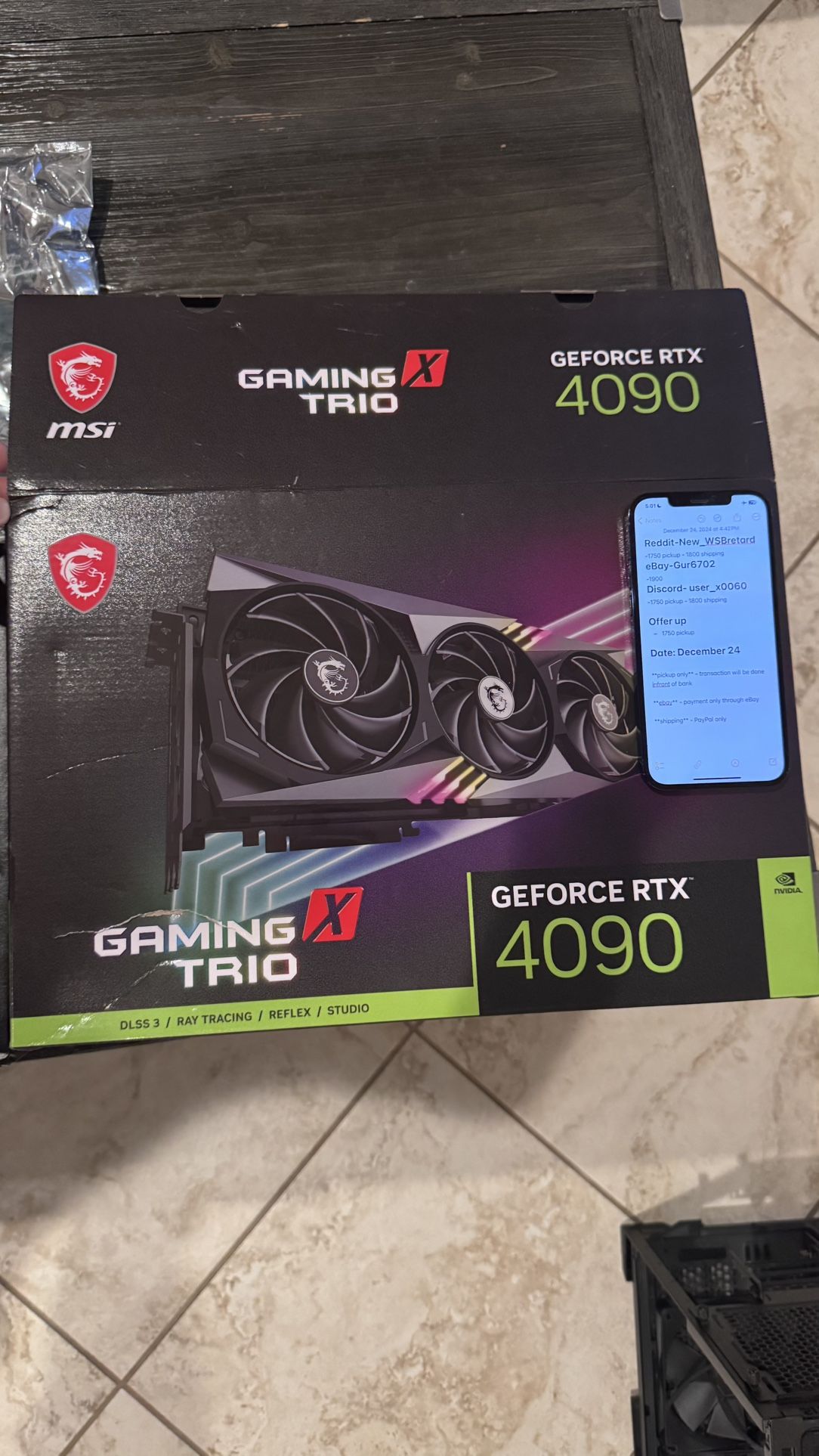 MSI Gaming X Trio NVIDIA GeForce RTX 4090 24GB GDDR6X Graphics Card