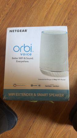 Factory Sealed NETGEAR Orbi Voice WiFi Extender & Smart Speaker (Alexa Built-In)