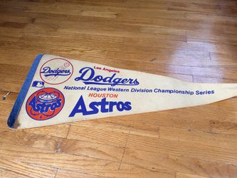 LOS ANGELES DODGERS VS HOUSTON ASTROS CHAMPIONSHIP SERIES PENNANT