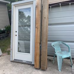 1 Exterior Door And 2 6x6x8 Cedar Posts