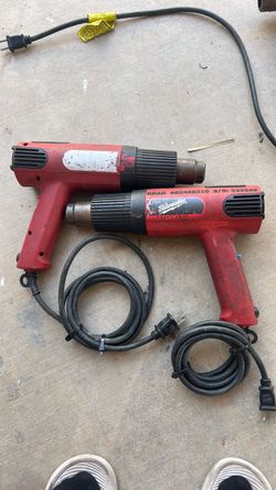 Lot of (2) Milwaukee Heavy Duty Variable Temperature Heat Guns (Model 8988-20)