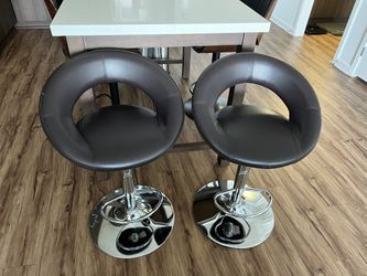 Two Adjustable Height Barstools