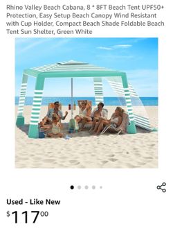 OBO!! Rhino Valley 8x8 FT Beach Cabana Tent
